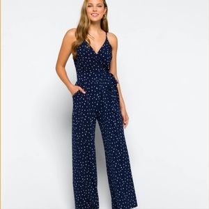 Rochelle Knit Navy & white jumpsuit